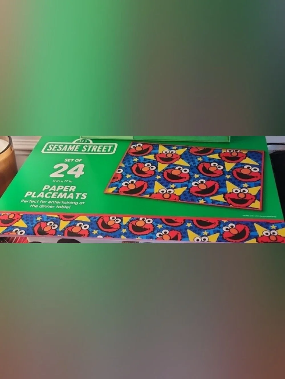 Sesame Street Elmo Kids Disposable Placemats 24 Count